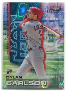 2021 Bowman's Best Aqua Lava Refractor 64 Dylan Carlson Rookie 141/199