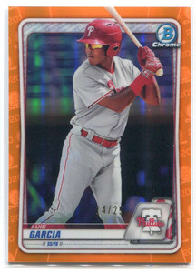 2020 Bowman Chrome Prospects Orange Refractor bcp199 Luis Garcia Rookie 14/25