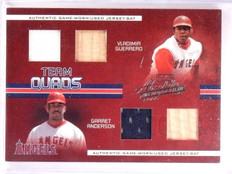 2005 Absolute Guerrero Anderson Glaus Erstad Jersey Bat Quad #D22/25 #TQ8