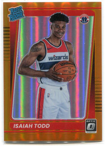 2021-22 Donruss Optic Orange Refractor 187 Isaiah Todd RR Rated Rookie 91/199