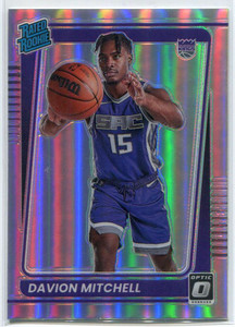 2021-22 Donruss Optic Holo Refractor 155 Davion Mitchell RR Rated Rookie