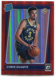 2021-22 Donruss Optic Red Refractor 173 Chris Duarte RR Rated Rookie 66/99