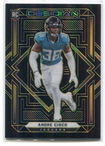 2021 Panini Obsidian Electric Etch Yellow 189 Andre Cisco Rookie 15/25