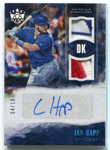 2018 Diamond Kings Materials Signatures Holo Blue Ian Happ Dual Patch Auto 4/10