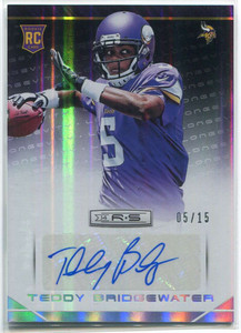 2014 Rookies &amp; Stars Autographs Longevity 188 Teddy Bridgewater Rookie Auto 5/15