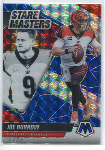 2021 Panini Mosaic Stare Masters Mosaic Blue 4 Joe Burrow 86/99