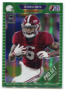 2021 Pro Set Metal Rainbow Variation Green DeVonta Smith Rookie 1/2 Slim Reaper