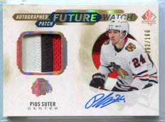 2020-21 SP Authentic Limited Future Watch Pius Suter Rookie Patch Auto 2/100