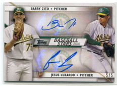 2020 Topps Baseball Stars Dual Autographs BSDAZL Zito Luzard Rookie Auto 5/5