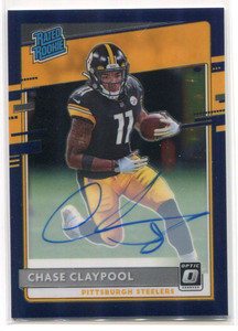 2020 Donruss Optic Autographs Purple Stars 177 Chase Claypool Rookie Auto 20/50