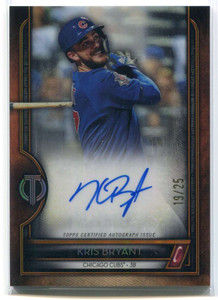 2020 Topps Tribute to Great Hitters Autographs Orange Kris Bryant Auto 19/25