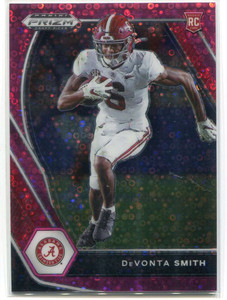 2021 Panini Prizm Draft Picks Prizms Pink Circles 101 DeVonta Smith Rookie 8/20