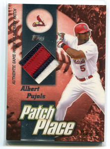 2004 Topps Clubhouse Patch Place AP Albert Pujols Patch 10/25