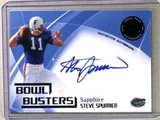 2008 Press Pass Legends Bowl Busters Sapphire Steve Spurrier Autograph /25