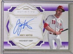 2021 Topps Definitive Collection Relics Joey Votto Jersey Autograph #03/30