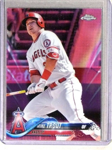 2018 Topps Chrome Pink Refractor Mike Trout #100