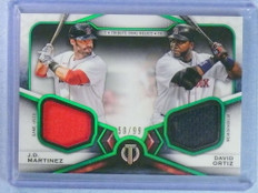 2021 Topps Tribute Dual Green David Ortiz J.D. Martinez Jersey #D50/99