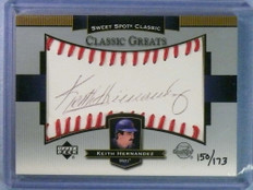 2003 UD Sweet Spot Classic Greats Keith Hernandez Autograph Auto #D150/173