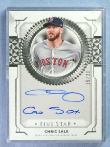 2019 Topps Five Star Signatures Chris Sale Autograph Auto Go Sox #D15/20 #FSCS