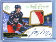 2008-09 SP Authentic Future Watch Jakub Voracek RC Patch Autograph #D/100