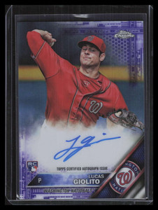 2016 Topps Chrome Autographs Purple Refractor Lucas Giolito Rookie Auto 204/250