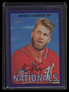 2016 Topps Heritage Chrome Purple Refractor thc450 Bryce Harper