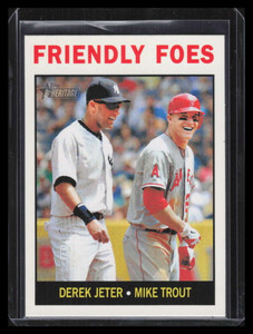 2013 Topps Heritage 41 Friendly Foes Derek Jeter Mike Trout 123814