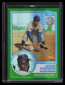 2018 Topps '83 Silver Pack Chrome Green Refractor 146 Jackie Robinson 10/99