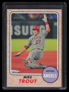 2023 Topps Heritage Name Position Swap Variations 5 Mike Trout SP