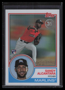 2018 Topps '83 Silver Pack Chrome Refractor 53 Sandy Alcantara Rookie