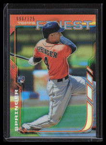 2014 Finest Blue Refractor 39 George Springer Rookie 96/125