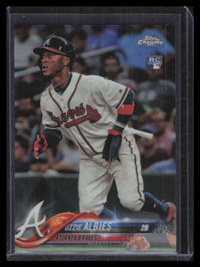 2018 Topps Chrome Refractor 72 Ozzie Albies Rookie (a)