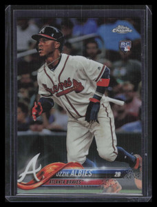 2018 Topps Chrome Refractor 72 Ozzie Albies Rookie (b)