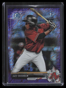 2017 Bowman Chrome Prospects Purple Shimmer Refractor Jazz Chisholm Rookie