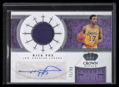2021-22 Crown Royale Knights of the Round Table 2 Rick Fox Jersey Auto 71/99