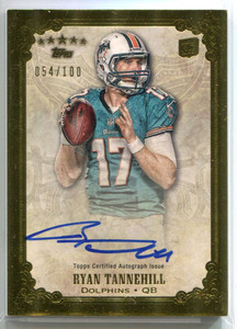 2012 Topps Five Star Rookie Autographs FSFART Ryan Tannehill Rookie Auto 54/100