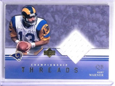 2001 Upper Deck Championship Threads Kurt Warner Jersey #CTKW