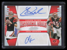 2021 Absolute Historical Autographs 8 Chad Johnson Carson Palmer Dual Auto 4/5