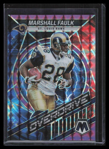 2022 Panini Mosaic Overdrive Mosaic Purple 4 Marshall Faulk 7/49