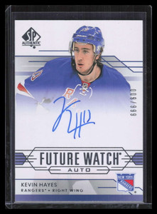 2014-15 SP Authentic 294 Kevin Hayes Rookie Auto 9/999 Future Watch