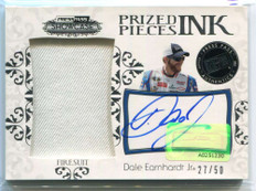 2012 Press Pass Showcase Prized Pieces Ink Dale Earnhardt Jr Firesuit Auto 27/50