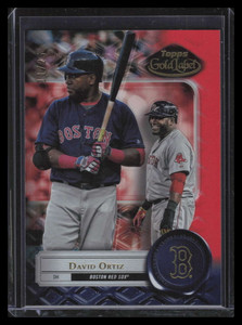 2022 Topps Gold Label Class 3 Red 62 David Ortiz 11/25