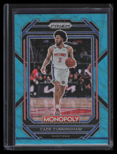 2022-23 Panini Prizm Monopoly Teal Wave Refractor 25 Cade Cunningham