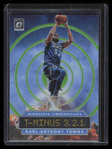 2019-10 Donruss Optic T-Minus 3, 2, 1 Lime Green 10 Karl-Anthony Towns 1/149