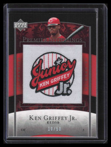 2007 Upper Deck Premier Stitchings 23 Ken Griffey Jr. Junior Patch 10/50