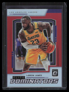 2021-22 Donruss Optic Elite Dominators Red Refractor 6 LeBron James 87/99