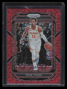 2022-23 Panini Prizm Prizms Fast Break Red Refractor 164 Trae Young 70/100