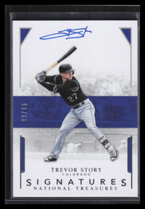 2016 Panini National Treasures Signatures STS Trevor Story Rookie Auto 8/25