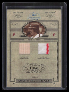 2004 Timeless Treasures Award Materials 15 Mike Schmidt Dual Bat Jersey 5/25