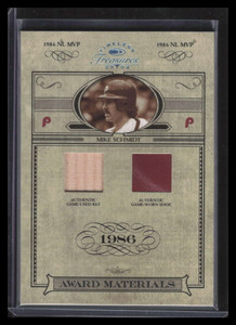 2004 Timeless Treasures Award Materials Mike Schmidt Dual Bat Shoe Cleat 49/50